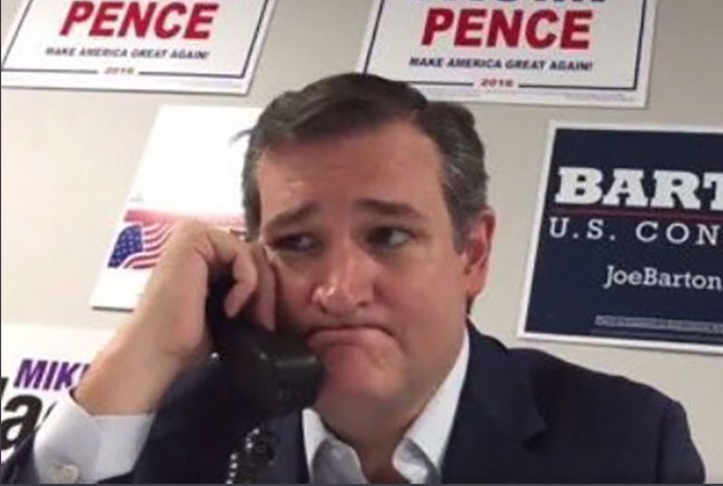 Ted Cruz Phonebanking Blank Meme Template