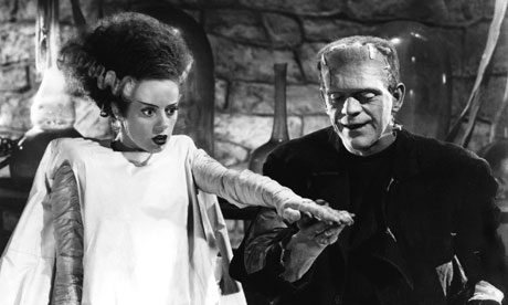 Frankenstein and his Bride Blank Meme Template