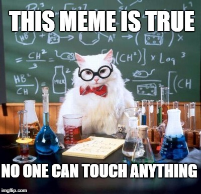 THIS MEME IS TRUE NO ONE CAN TOUCH ANYTHING | made w/ Imgflip meme maker