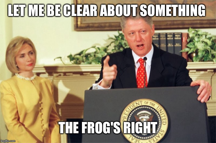LET ME BE CLEAR ABOUT SOMETHING THE FROG'S RIGHT | made w/ Imgflip meme maker