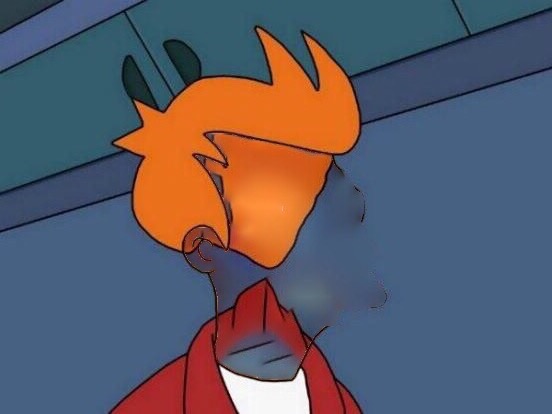 High Quality Invisible Futurama Fry Blank Meme Template