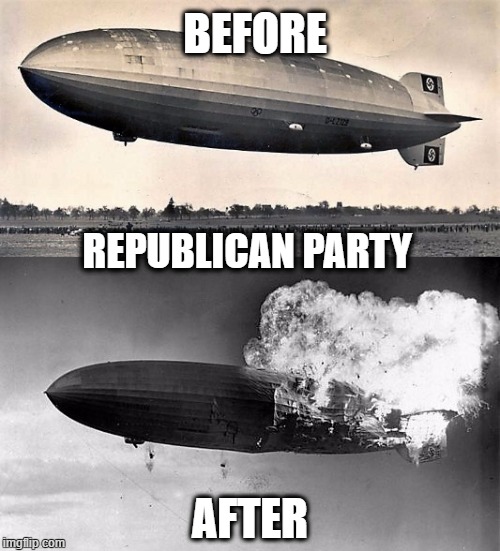 republican party | BEFORE; REPUBLICAN PARTY; AFTER | image tagged in republicans trump | made w/ Imgflip meme maker