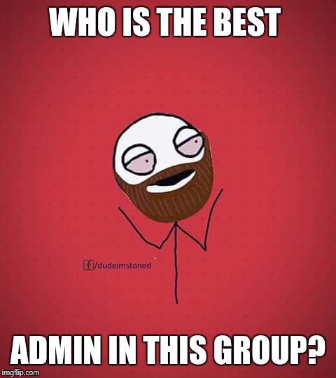 WHO IS THE BEST; ADMIN IN THIS GROUP? | image tagged in dude | made w/ Imgflip meme maker