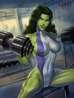 She Hulk Lifting Blank Meme Template