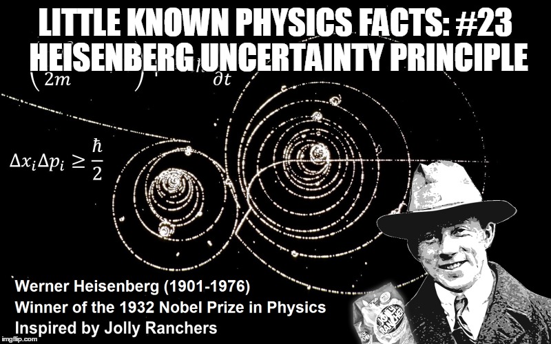 LITTLE KNOWN PHYSICS FACTS: #23 HEISENBERG UNCERTAINTY PRINCIPLE | made w/ Imgflip meme maker