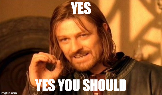 One Does Not Simply Meme | YES YES YOU SHOULD | image tagged in memes,one does not simply | made w/ Imgflip meme maker