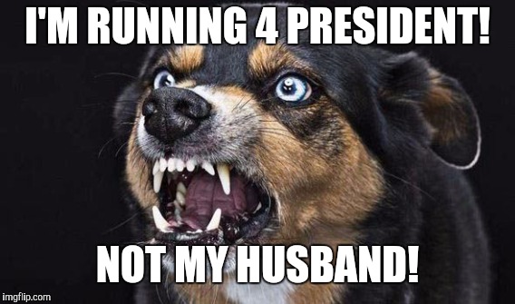 GET IT STRAIGHT!!   BILL CLINTON IS NOT RUNNING 4 PRESIDENT!! | I'M RUNNING 4 PRESIDENT! NOT MY HUSBAND! | image tagged in gifs,funny memes,funny,memes,political meme,hillary clinton | made w/ Imgflip meme maker