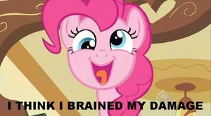 image tagged in i think i brained my damage | made w/ Imgflip meme maker