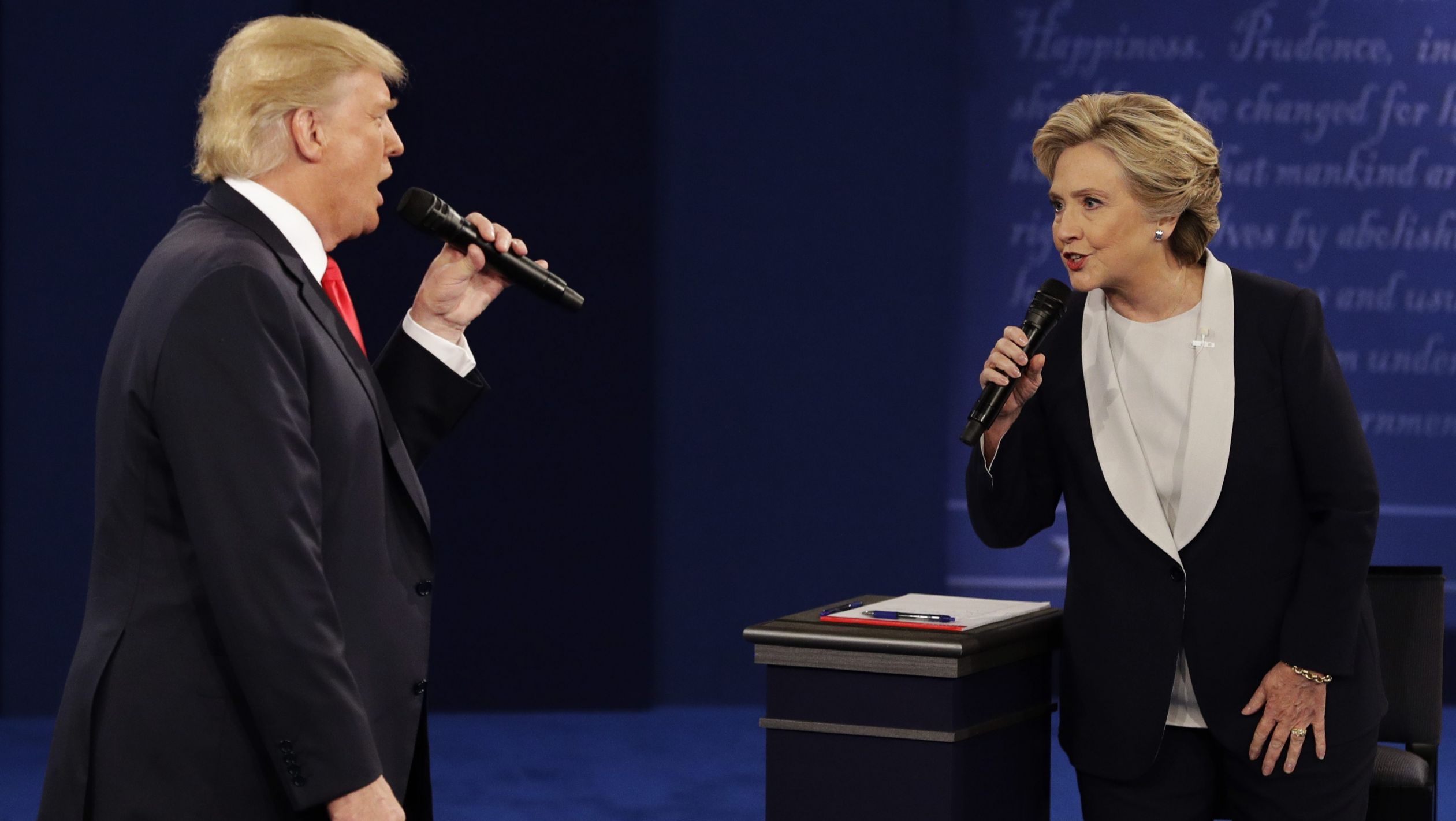 Trump and Clinton Duet Blank Meme Template