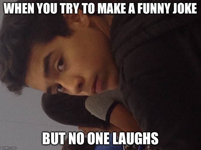 WHEN YOU TRY TO MAKE A FUNNY JOKE; BUT NO ONE LAUGHS | image tagged in lol | made w/ Imgflip meme maker