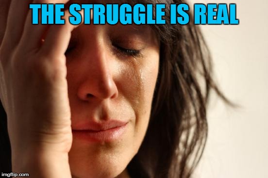 First World Problems Meme | THE STRUGGLE IS REAL | image tagged in memes,first world problems | made w/ Imgflip meme maker