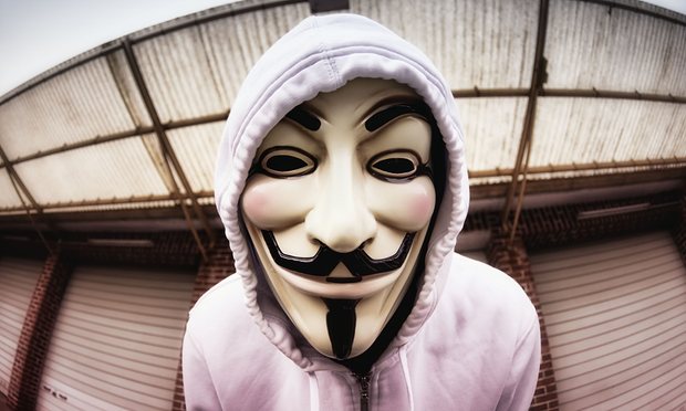 Anonymous face hoodie Blank Meme Template