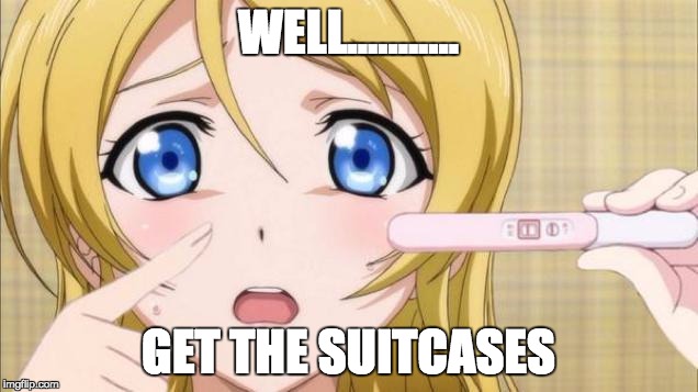 WELL........... GET THE SUITCASES | image tagged in anime | made w/ Imgflip meme maker
