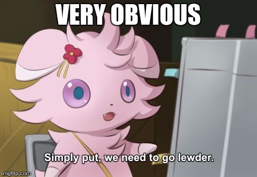 Espurr shiny | VERY OBVIOUS | image tagged in espurr shiny | made w/ Imgflip meme maker