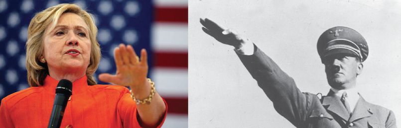 High Quality hillary AND HITLER Blank Meme Template