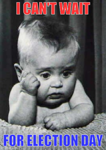 I CAN'T WAIT; FOR ELECTION DAY | image tagged in election 2016 | made w/ Imgflip meme maker