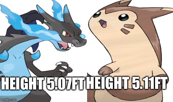This game is actually f**king garbage | HEIGHT 5.11FT; HEIGHT 5.07FT | image tagged in funny memes,memes,pokemon,logic | made w/ Imgflip meme maker
