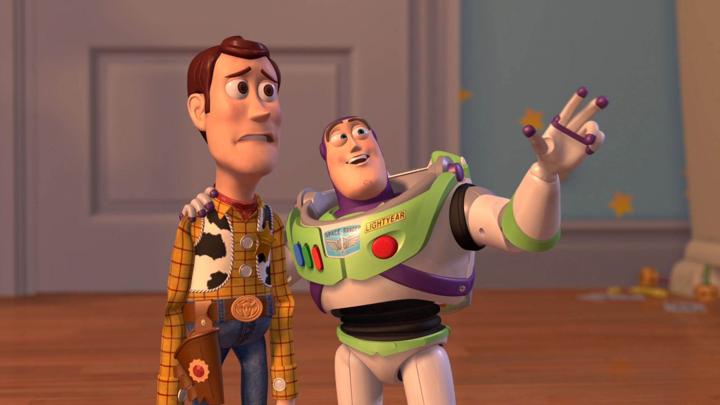 Buzz lightyear and woody meme