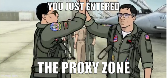 YOU JUST ENTERED; THE PROXY ZONE | made w/ Imgflip meme maker