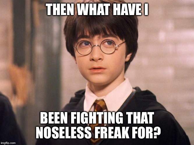 THEN WHAT HAVE I BEEN FIGHTING THAT NOSELESS FREAK FOR? | made w/ Imgflip meme maker