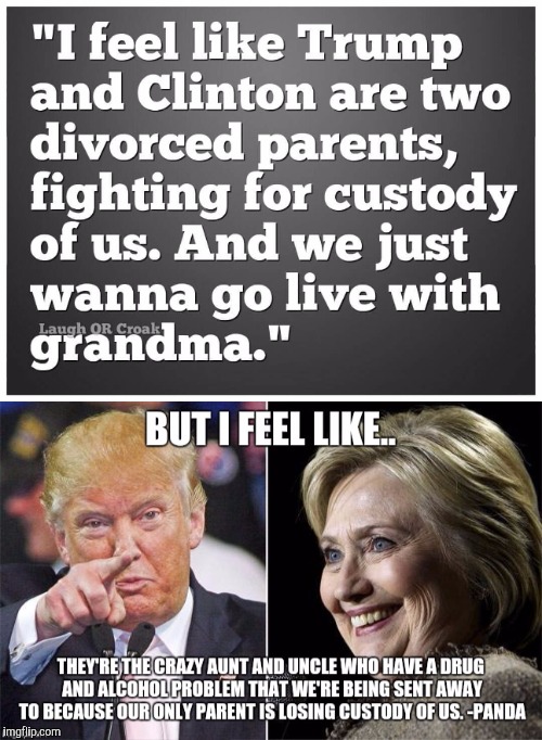 Crappy relatives  | image tagged in donald trump,trump,president,presidential race,hillary,hillary clinton | made w/ Imgflip meme maker