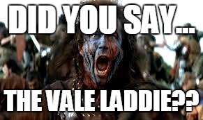 DID YOU SAY... THE VALE LADDIE?? | made w/ Imgflip meme maker