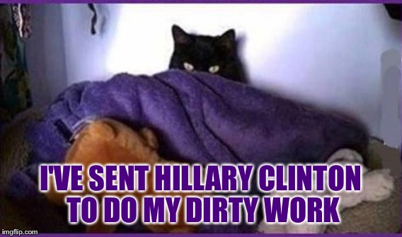 I'VE SENT HILLARY CLINTON TO DO MY DIRTY WORK | made w/ Imgflip meme maker