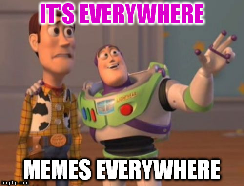IT'S EVERYWHERE MEMES EVERYWHERE | image tagged in memes,x x everywhere | made w/ Imgflip meme maker