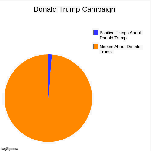 image tagged in funny,pie charts,donald trump,election 2016,trump 2016,trump | made w/ Imgflip chart maker