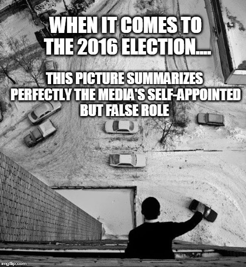 The media, Hillary Clinton, & the 2016 election illusion |  WHEN IT COMES TO THE 2016 ELECTION.... THIS PICTURE SUMMARIZES PERFECTLY THE MEDIA'S SELF-APPOINTED BUT FALSE ROLE | image tagged in memes,trompe l'oeil,hillary clinton 2016,election,donald trump | made w/ Imgflip meme maker