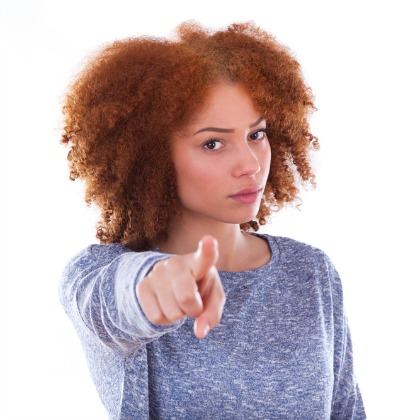 black woman pointing Blank Meme Template