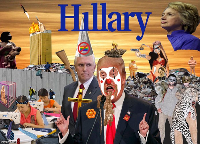 The great debate (a world in ruins) | image tagged in hillary clinton,donald trump | made w/ Imgflip meme maker