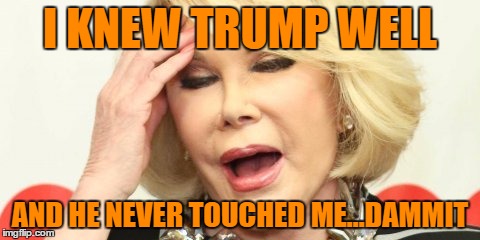 I KNEW TRUMP WELL AND HE NEVER TOUCHED ME...DAMMIT | made w/ Imgflip meme maker