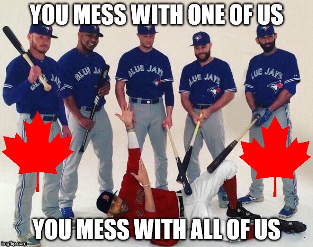 Blue Jays | YOU MESS WITH ONE OF US; YOU MESS WITH ALL OF US | image tagged in blue jays | made w/ Imgflip meme maker