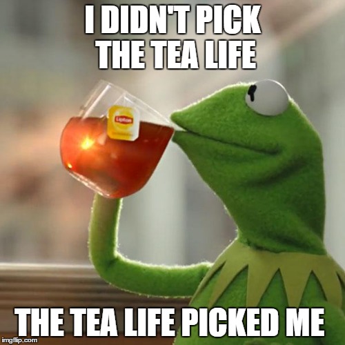 But That's None Of My Business | I DIDN'T PICK THE TEA LIFE; THE TEA LIFE PICKED ME | image tagged in memes,but thats none of my business,kermit the frog | made w/ Imgflip meme maker