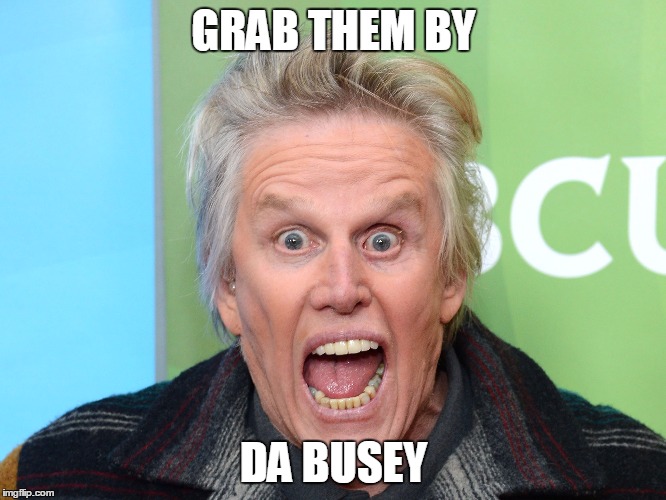 Grab them | GRAB THEM BY; DA BUSEY | image tagged in gary busey | made w/ Imgflip meme maker