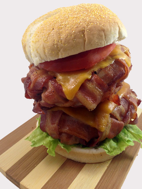 double bacon weave burger Blank Meme Template