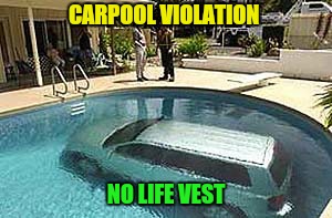 CARPOOL VIOLATION NO LIFE VEST | made w/ Imgflip meme maker