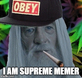 gandalf obey cap |  I AM SUPREME MEMER | image tagged in gandalf obey cap | made w/ Imgflip meme maker