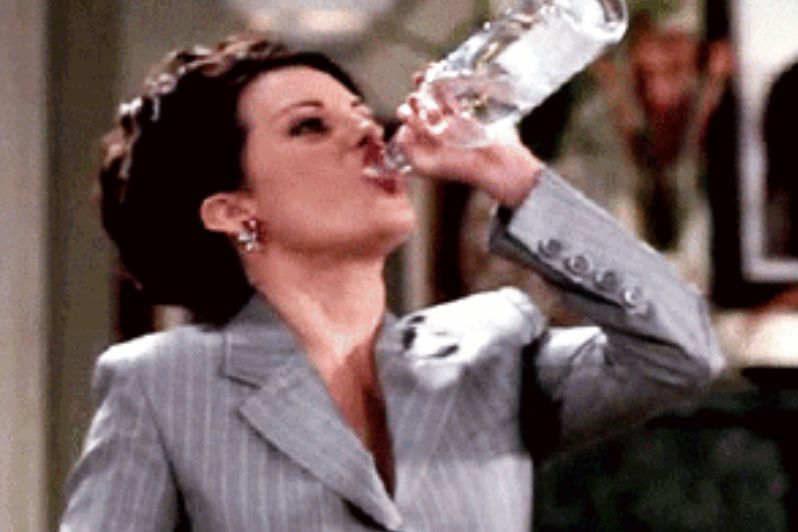 Karen Walker drink Blank Meme Template