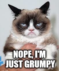 NOPE, I'M JUST GRUMPY | made w/ Imgflip meme maker