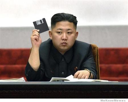 High Quality Kim Jon Un Floppy Disk Blank Meme Template
