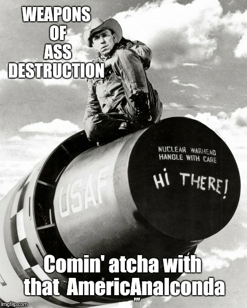 Comin' atcha with that AmericAnalconda | image tagged in meme | made w/ Imgflip meme maker
