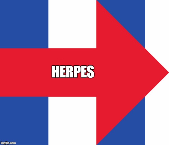 Hillary Campaign Logo | HERPES | image tagged in hillary campaign logo | made w/ Imgflip meme maker