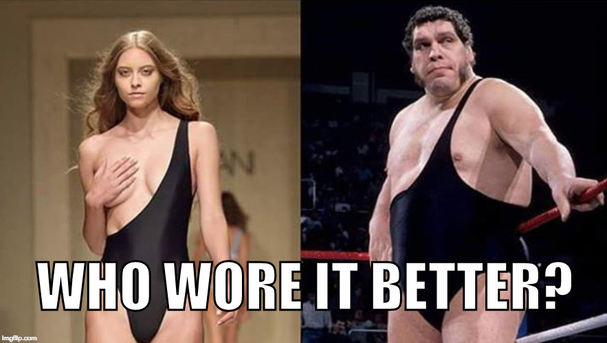 WHO WORE IT BETTER? | image tagged in andre the gaint | made w/ Imgflip meme maker