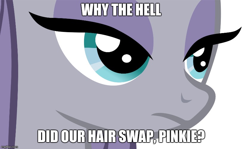 WHY THE HELL DID OUR HAIR SWAP, PINKIE? | made w/ Imgflip meme maker