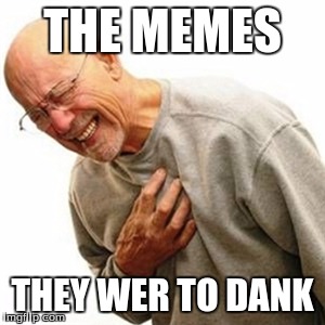 Right In The Childhood | THE MEMES; THEY WER TO DANK | image tagged in memes,right in the childhood | made w/ Imgflip meme maker
