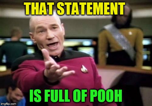 Picard Wtf Meme | THAT STATEMENT IS FULL OF POOH | image tagged in memes,picard wtf | made w/ Imgflip meme maker