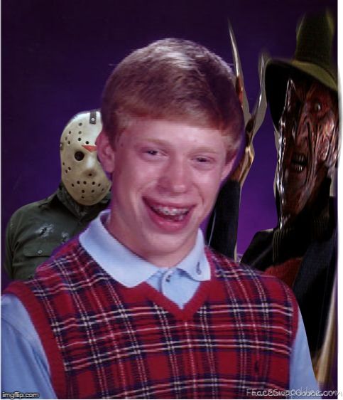 Jason Freddy and Bad Luck Brian Blank Meme Template