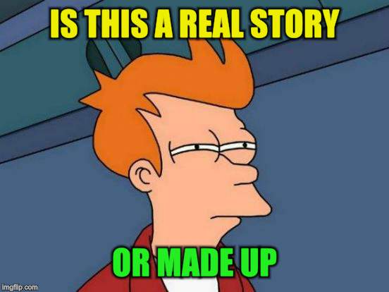 Futurama Fry Meme | IS THIS A REAL STORY OR MADE UP | image tagged in memes,futurama fry | made w/ Imgflip meme maker